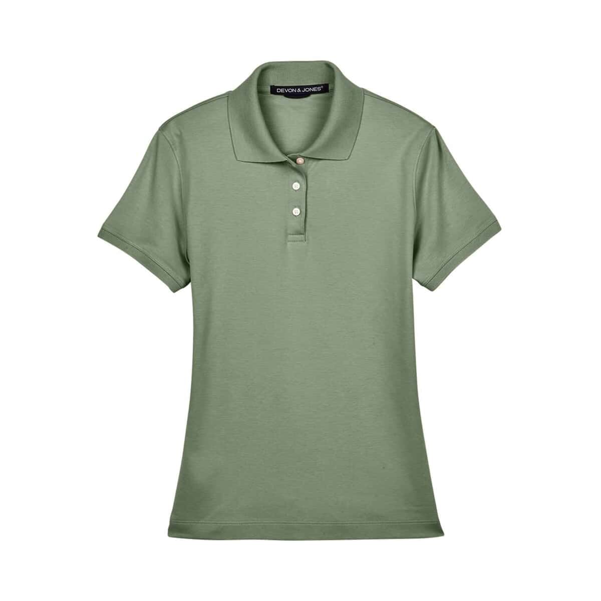 Women's Perfect Pima Interlock Polo - D140SW