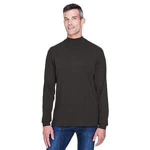 Unisex Sueded Jersey Mock Neck T-Shirt - D420