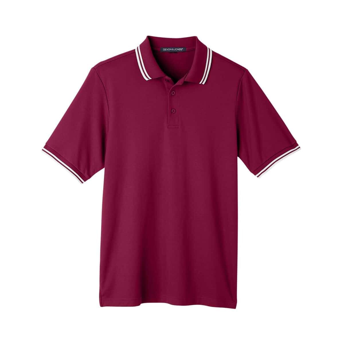 Men's CrownLux Performance® Plaited Tipped Polo - DG20C