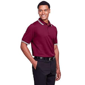 Men's CrownLux Performance® Plaited Tipped Polo - DG20C