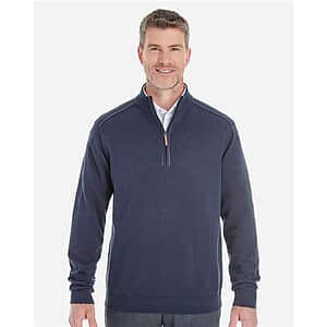 Men's Manchester Fully-Fashioned Quarter-Zip Pullover Sweater - DG478