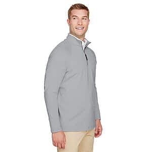 Men's CrownLux Performance® Clubhouse Micro-Stripe Quarter-Zip Pullover - DG480