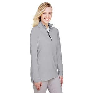 Women's CrownLux Performance® Clubhouse Micro-Stripe Quarter-Zip Pullover - DG480W