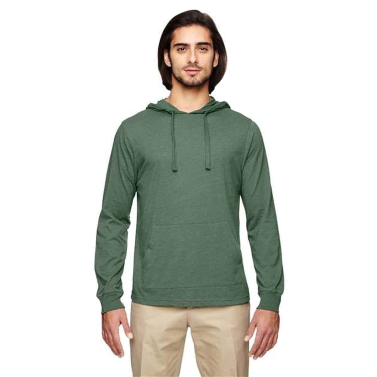 Unisex Eco Jersey Pullover Hooded Long Sleeve T-Shirt - EC1085