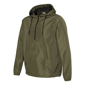 Unisex Lightweight Quarter-Zip Windbreaker Pullover Jacket - EXP54LWP