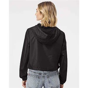 Women's Lightweight Quarter-Zip Pullover Crop Windbreaker - EXP64CRP
