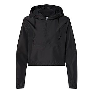 Women's Lightweight Quarter-Zip Pullover Crop Windbreaker - EXP64CRP