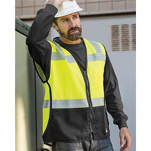 Unisex Premium Black Series® FR Black Bottom Mesh Vest - FM410
