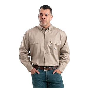 Men's Flame-Resistant Button-Down Work Shirt - FRSH10
