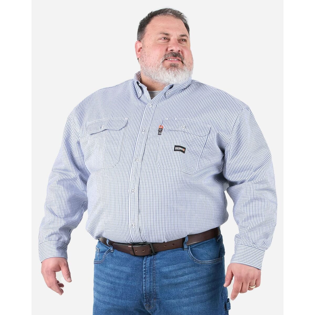 Men's Tall Flame-Resistant Down Plaid Work Shirt - FRSH21T
