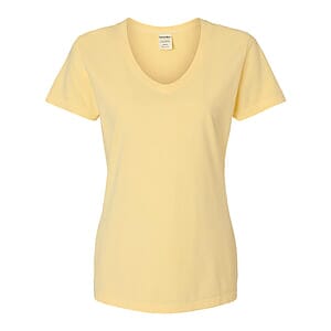 Women's Garment-Dyed V-Neck T-Shirt - GDH125