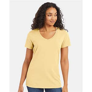 Women's Garment-Dyed V-Neck T-Shirt - GDH125