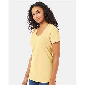 Women's Garment-Dyed V-Neck T-Shirt - GDH125