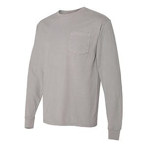 Unisex Garment-Dyed Long Sleeve T-Shirt With a Pocket - GDH250