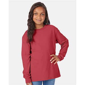 Youth Garment-Dyed Long Sleeve T-Shirt - GDH275