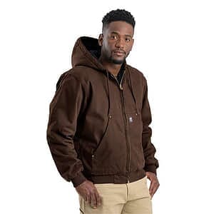 Men's Tall Heartland Washed Cotton Duck Hooded Jacket - HJ375T