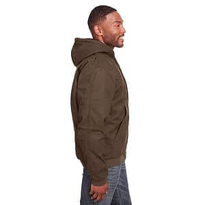 Men's Tall Heartland Washed Cotton Duck Hooded Jacket - HJ375T