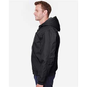 Men's Tall Highland Washed Cotton Duck Hooded Jacket - HJ51T