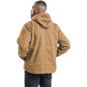 Men's Vintage Washed Sherpa-Lined Hooded Jacket - HJ57