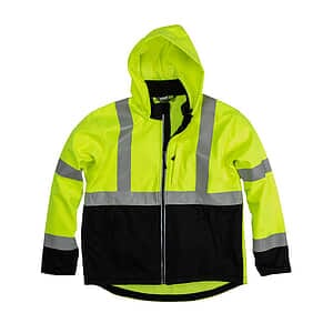 Men's Tall Hi-Vis Class 3 Hooded Soft Shell Jacket - HVJ206T