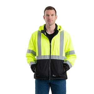 Men's Hi-Vis Class 3 Hooded Soft Shell Jacket - HVJS206