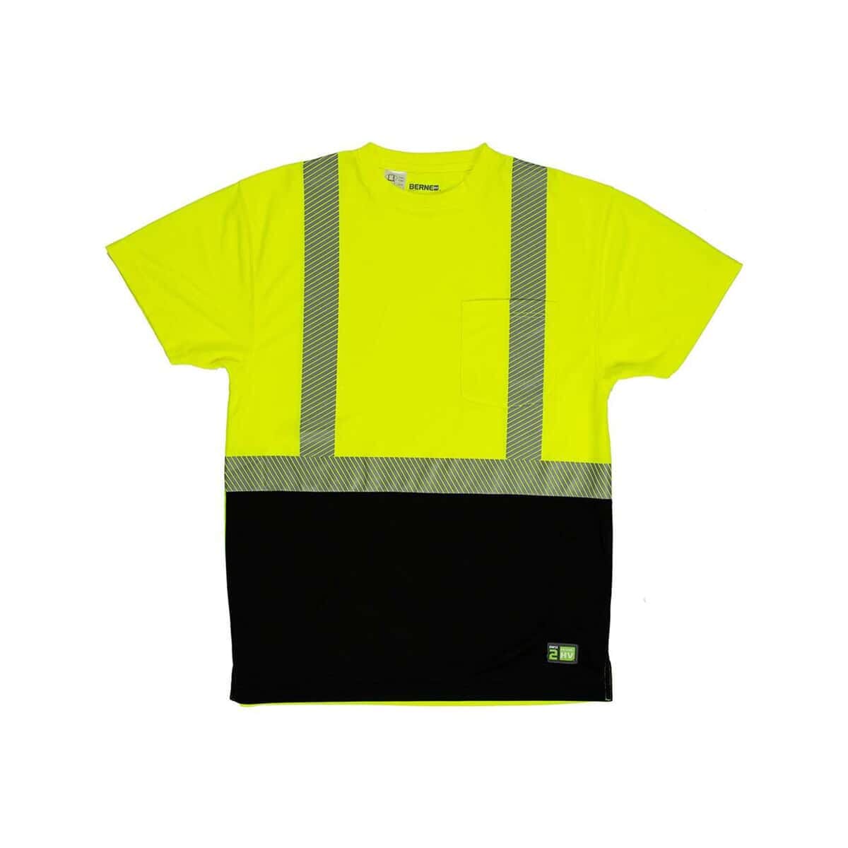Unisex Hi-Vis Class 2 Color Blocked Pocket T-Shirt - HVK017