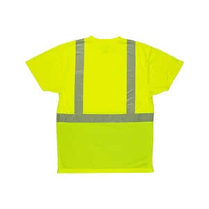 Unisex Hi-Vis Class 2 Color Blocked Pocket T-Shirt - HVK017