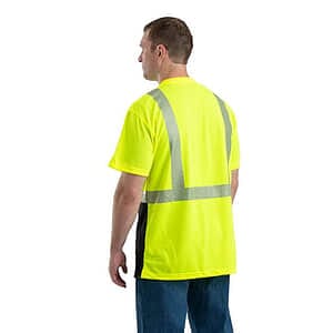 Unisex Hi-Vis Class 2 Color Blocked Pocket T-Shirt - HVK017