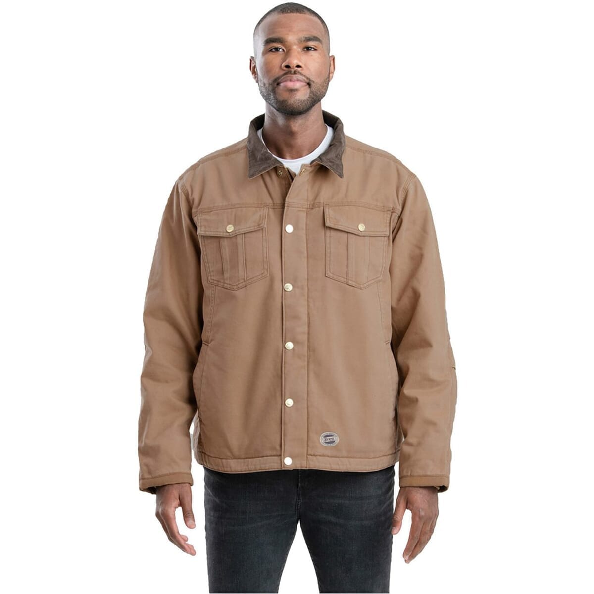 Unisex Tall Vintage Washed Sherpa-Lined Work Jacket - J58T