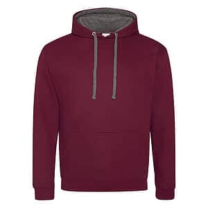Unisex Midweight Varsity Contrast Hooded Sweatshirt - JHA003