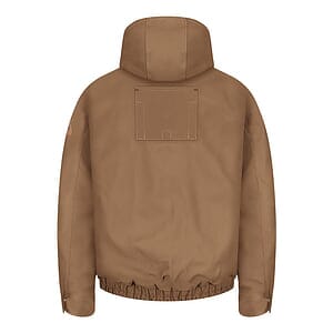 Men's Tall Brown Duck Hooded Jacket - EXCEL FR® ComforTouch - JLH4T