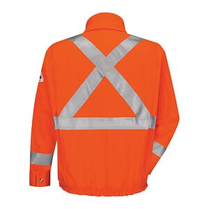 Men's Lined Bomber Jacket with CSA Compliant Reflective Trim - EXCEL FR® ComforTouch - JLJS