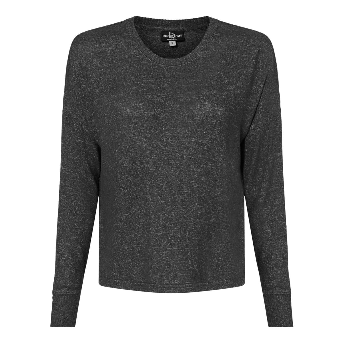 Women's Cuddle Fleece Boxy Crewneck Pullover - L06