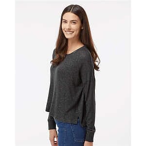 Women's Cuddle Fleece Boxy Crewneck Pullover - L06
