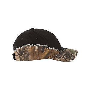 Licensed Camo with Barbed Wire Embroidery Cap - LC4BW