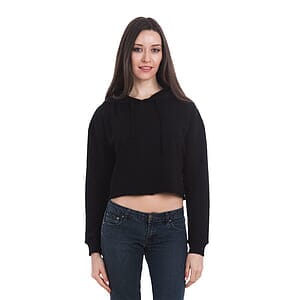 Women's Cropped Fleece Hooded Sweatshirt - LS12000