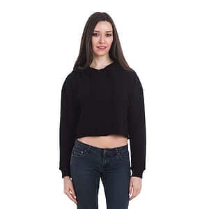 Women's Cropped Fleece Hooded Sweatshirt - LS12000