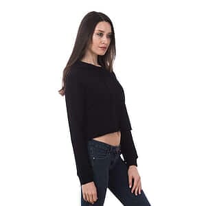 Women's Cropped Fleece Hooded Sweatshirt - LS12000