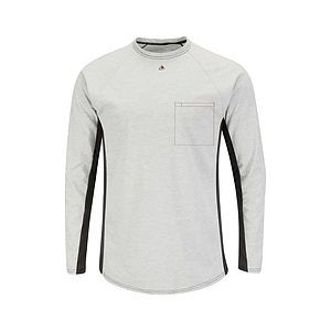 Men's Long Sleeve FR Two-Tone Base Layer with Concealed Chest Pocket - EXCEL FR - MPS8