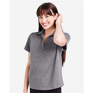 Women's Fairway Marbled Jersey Polo - PDP7058