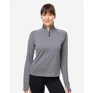 Women's Fairway Marbled Jersey Quarter-Zip Pullover - PDP8023