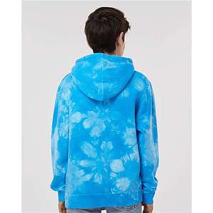 Youth Midweight Tie-Dyed Hooded Sweatshirt - PRM1500TD
