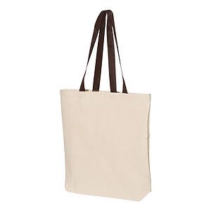 11L Canvas Tote with Contrast-Color Handles - Q4400