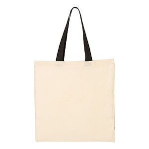 Economical Tote with Contrast-Color Handles - QTB6000
