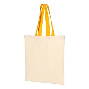 Economical Tote with Contrast-Color Handles - QTB6000