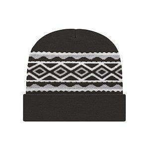 USA- Made Diamond Cuffed Beanie - RKD12