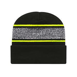 USA-Made Variegated Striped Cuffed Beanie - RKV12