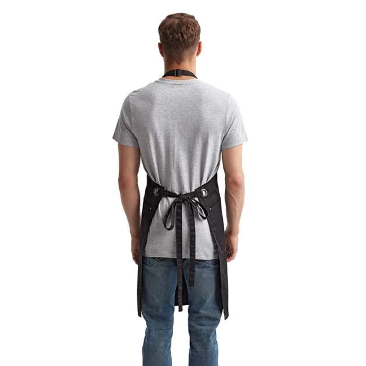 Barley Contrast Stitch Recycled Bib Apron - RP121