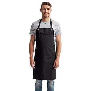 Barley Contrast Stitch Recycled Bib Apron - RP121