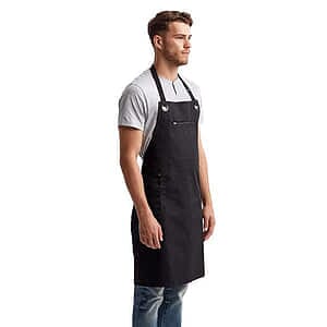 Barley Contrast Stitch Recycled Bib Apron - RP121
